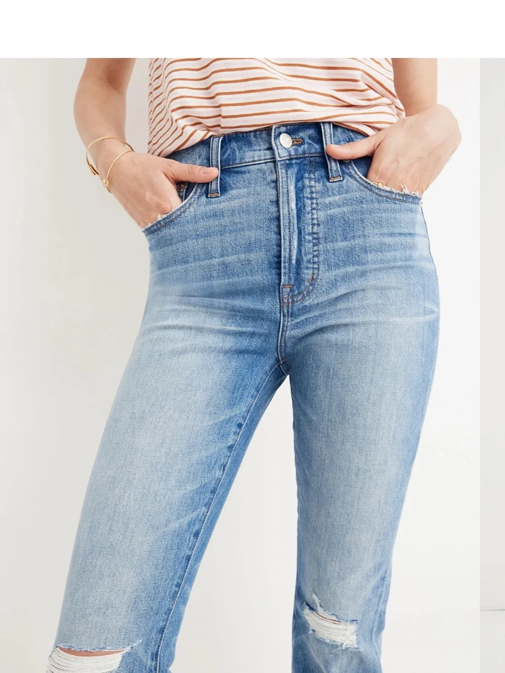 Madewell Perfect Vintage Straight Cropped Jeans in Parnell Wash Size 31